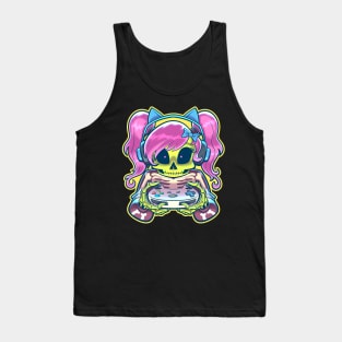 Skeleton Gamer Girl Tank Top